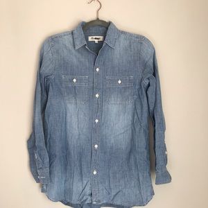 Madewell Chambray Classic Ex Boyfriend Shirt Mazzy XS